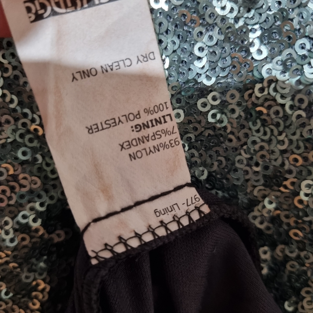 Backstage Size xxs Pale Aqua Blue Sequined Mini Cocktail Party Dress - Picture 4 of 5
